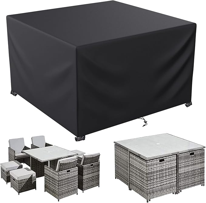 LCOGD Patio Furniture Cover,Outdoor Furniture Covers Waterproof General Purpose, Outdoor Sofa Sets Covers Heavy Duty Windproof Anti-UV 78''L*78" W*35.5''H