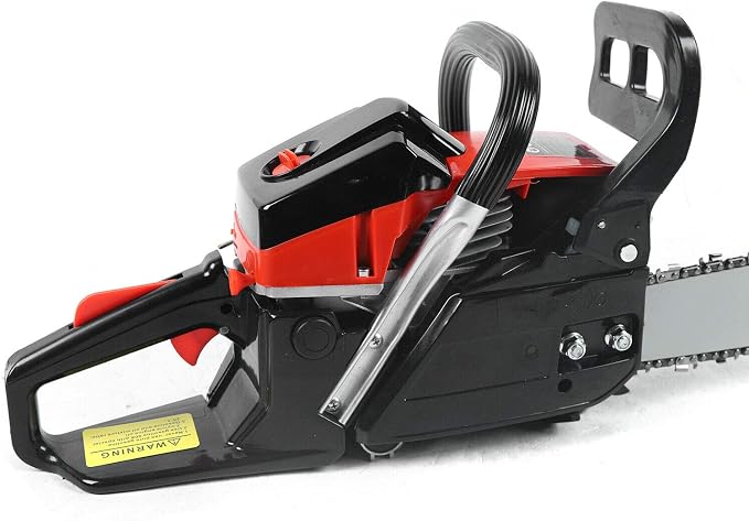 68cc 2-Cycle Gas Chainsaw 18Inch Gasoline Powered Chainsaw Handheld Anti-vibration System Gasoline Chain Saw Kits for Cutting Wood Outdoor Garden Farm with Tool Kit Thicken the Brake Handle USA STOCK