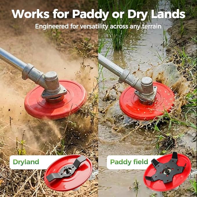 Universal Weeding Disk, Upgraded Dual-Use Weeder Plate for Weed Trimmer, Multifunctional Brush Cutter Blade for Lawn Mower Head, Grass Cutting Weed Blade (1PCS)