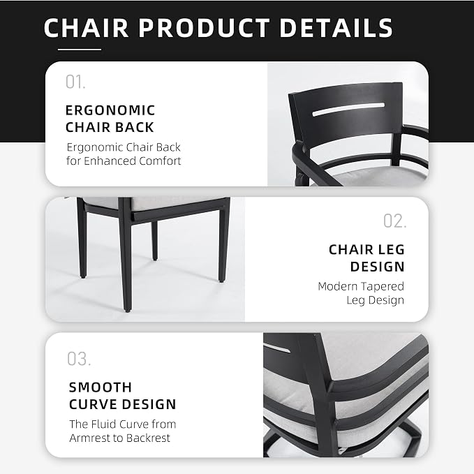 7PC Aluminum Outdoor Patio Dining Set, 71" Rectangular Dining Table with White Marble Pattern Sintered Stone Top, 4 Chairs & 2 Cushioned Swivel Rockers, All-Weather Patio Furniture