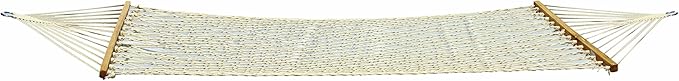 Texsport Padre Island Hammock, White, 120” x 48” overall size, 78” x 39” bed size (14260)