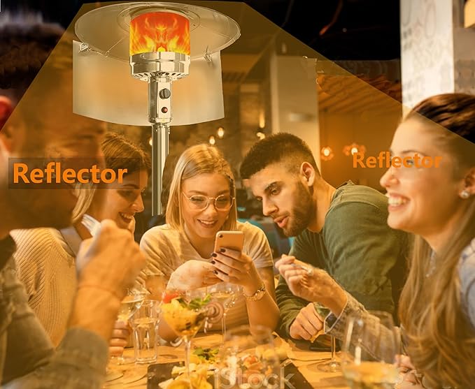 Outdoor Heaters for Patio Heater Reflector Shield Heat Shield,Portable Foldable Heat Deflector Heater Shield for Outdoor Heat Lamps Propane Heaters Outdoor Patio Heater Parts Patio Accessories