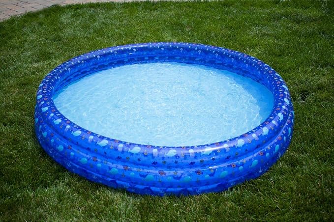 SWIMLINE Classic 3 Ring Kiddie Pool 60'' X 12'' For Kids Toddlers Children Adults, Ball & Sand Pit Outdoor Indoor Garden Backyard Summer Fun, Blow Up Thick Durable Inflatable Splash Pad Sprinkler
