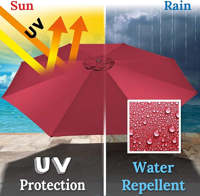 YardGrow 13ft 8 Ribs Umbrella Canopy Replacement for Patio Umbrella, Canopy ONLY, Frame NOT Included