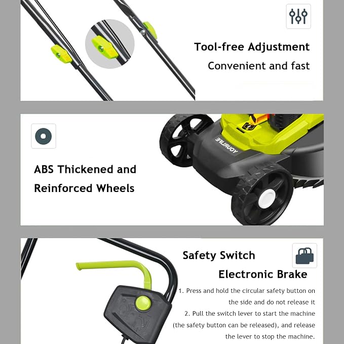 Self-Propelled Lawn Mower Cordless, 40V Brushless Electric Lawn Mower with 3-Position Cutting Height Adjustment, Included 2x4.0Ah Battery, for Lawns & Garden