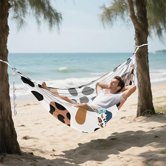 Leopard Print 330lb Capacity Hammocks for Camping with Portabl Carry Bag Swing Hammock for Patio Backyard Lounge Base Base de hamaca para adultos