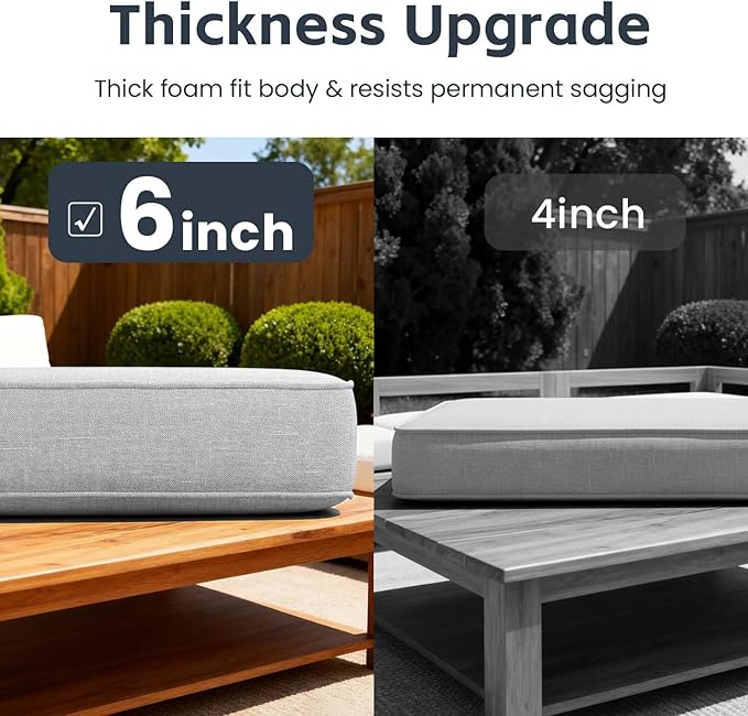 4 Pieces Patio Furniture Set with Coffee Table, Metal Modern Conversation Set with Deep Seating and Widened Aluminum Frame for Deck, Porch, Garden