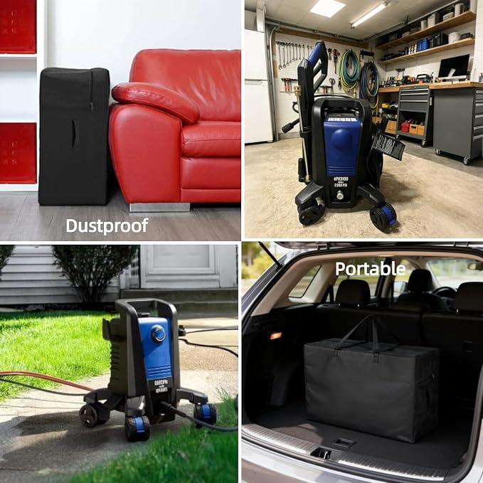 Pressure Washer Bag, Waterproof Storage Carry Case with Zipper for Westinghouse ePX3500 Electric Power Washer,Pump Protector for Electric Cleaner 15"x16"x25"