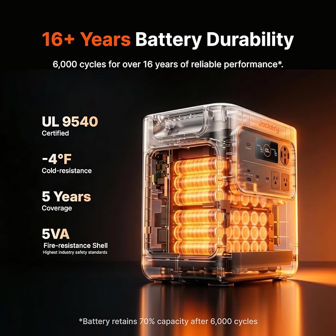 Jackery HomePower 3600 Pro Max Portable Power Station with 500W Solar Panel, 4000W 120V/240V AC Output, 3584Wh LFP Battery, Expandable to 21kWh, Essential Home Backup for Outages & Emergencies