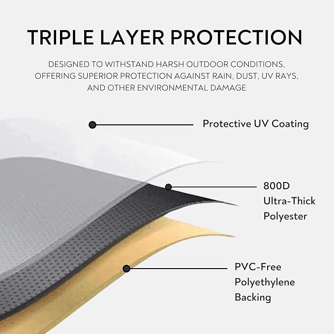24D x 24W x 36H UV-proof Waterproof Furniture Patio Cover 800D white cream 24x24x36 breathable dust proof sofa table chair storage bar high chair color black sectional armless 24 24 36 inches