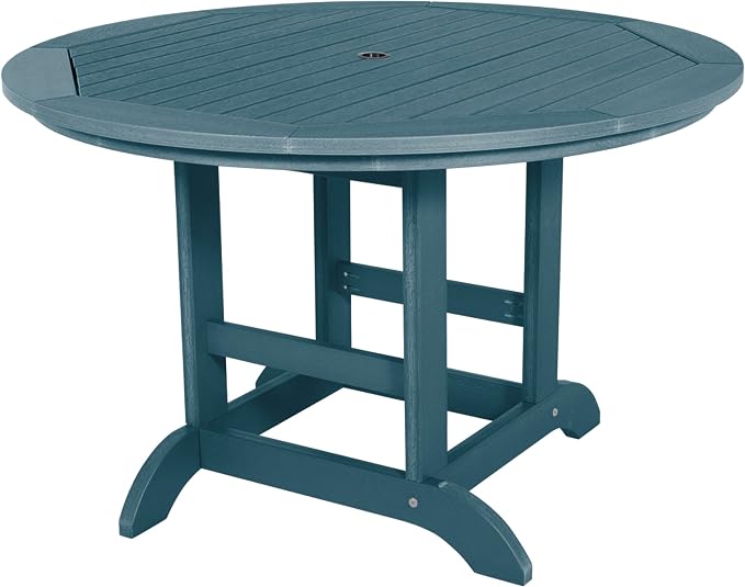 Highwood Weatherly 5-Piece Round Dining Set, Dining Height, Nantucket Blue