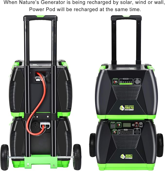 Nature's Generator Elite Platinum - PE System:Nature's Generator Elite+1200W Nature's Generator Power Pod Elite+4pcs 100W Solar Panel+Power Transfer Kit Elite HKNGPTELP