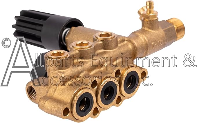 5140117-15 AAA OEM Horizontal Unloader Manifold Kit with Hardware for AAA Triplex Pressure Washer Pump Model Numbers: 530008, 530009, 530016, 53BRD23, 53BRD25, and 53BRD28