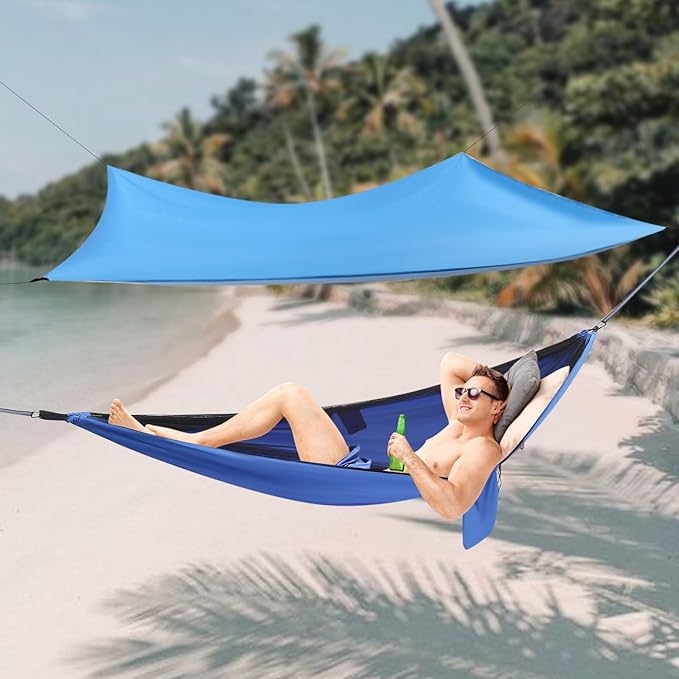 Ultra-Light Travel Camping Hammock,200kg Load Capacity,Breathable,Quick-Drying for Outdoor Indoor Garden