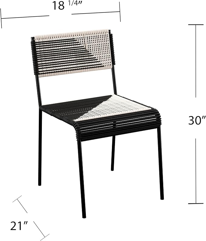 SEI Outdoor Patio Furniture - Watkindale Outdoor Bistro Table & 4 Chairs - Transitional Design White Rattan - Ideal for Patio, Backyard (OD117245)