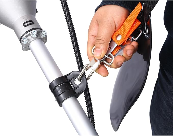 52cc 2-Cycle Weed Wacker Gas Powered, 2-in-1 Gas String Trimmer/Edger, 3T Brush Cutter 10", Gas Weed Trimmer for Lawn Care, 18" Cutting Path Grass Trimmer, Weed Eater Grass Trimmer for Lawn Care