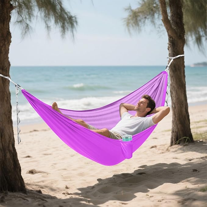 Purple 330lb Capacity Hammocks with Portabl Carry Bag Indoor Hammock for Patio Backyard Lounge Base hamacas para Patio
