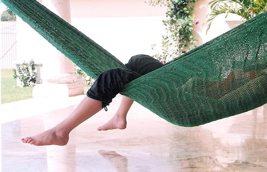 HAMMOCKS RADA - Super Cotton Thicker String - Mayan Style (Dark Green Color)