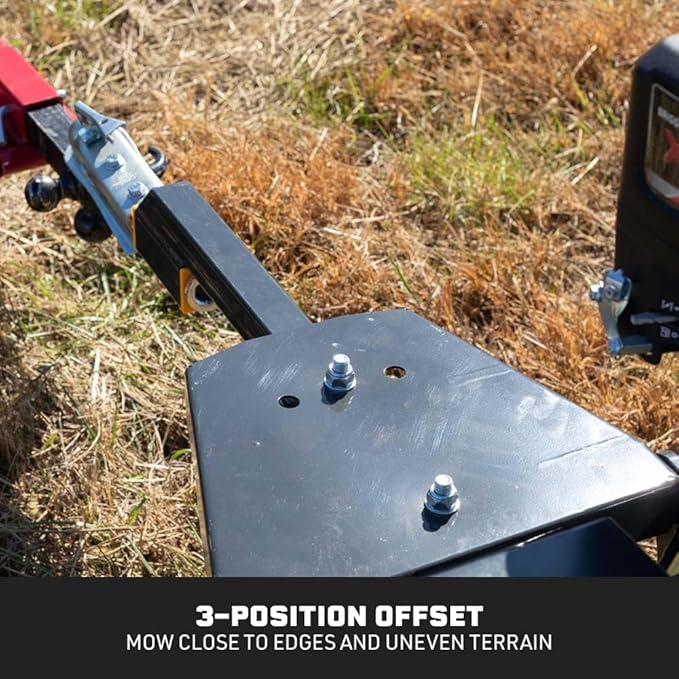 Titan Attachments 48" ATV/UTV Tow-Behind Flail Mower, Briggs and Stratton 420cc XR Professional Series Engine, 13.5 HP, Electric Start, Y-Blades, Mulch and Finish Mower for Uneven Terrain