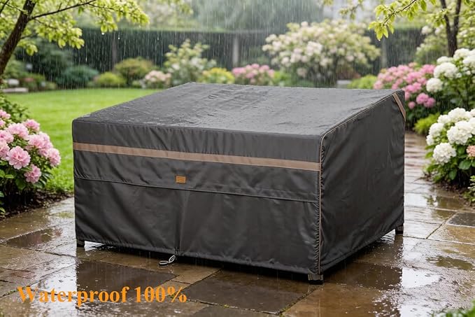 Heavy Duty Waterproof Outdoor Patio Loveseat Sofa Cover UV Resistant Patio Furniture Covers 3 Seater 85" W X 37" D X 33" H Dark Grey