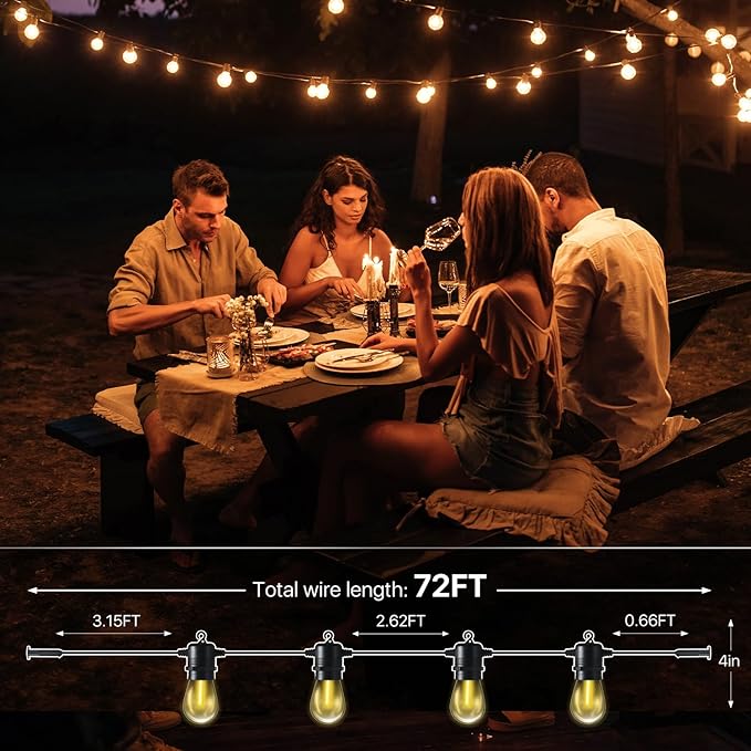 Aoxun 12' x 16' Outdoor Wood Gazebo, Hardtop Gazebo Permanent Wooden Pavilion with Galvanized Steel Double Roof, and LED Outdoor Waterproof Hanging Lights, for Patio, Garden, Deck, Cedar Wood