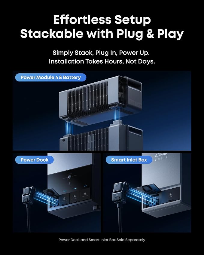 Anker SOLIX E10 Prime Off-Grid Kit, Extra Battery, 12kWh Expandable to 90kWh, 10kW Turbo Output, 9kW Solar Input, Generator-Ready, NEMA 4, Up to 12-Month 0% APR