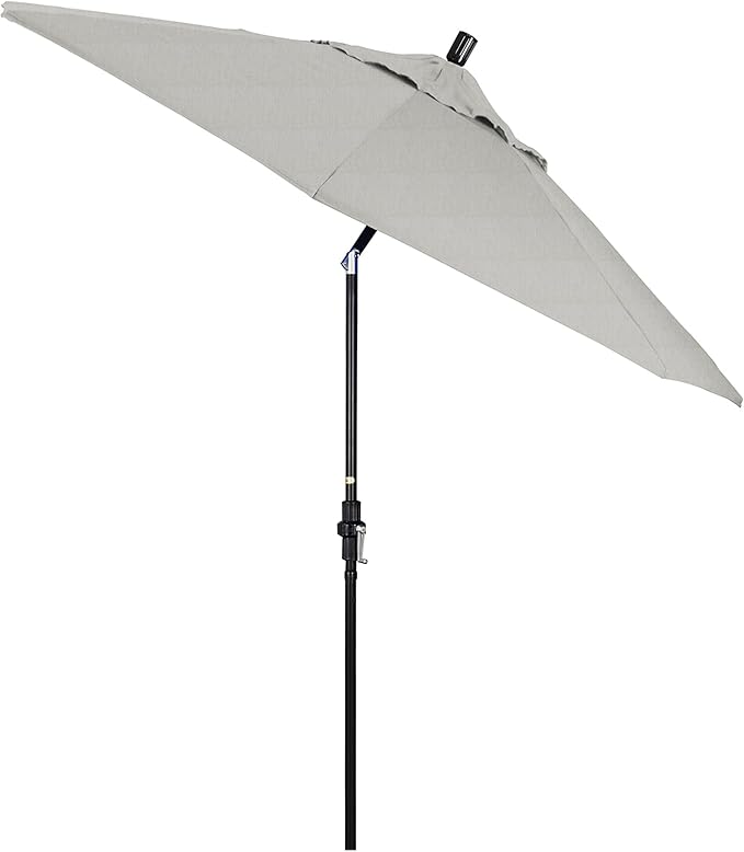 California Umbrella 9' Round Crank Lift, Collar Tilt, Aluminum Pole, Fiberglass Rib Patio Umbrella,