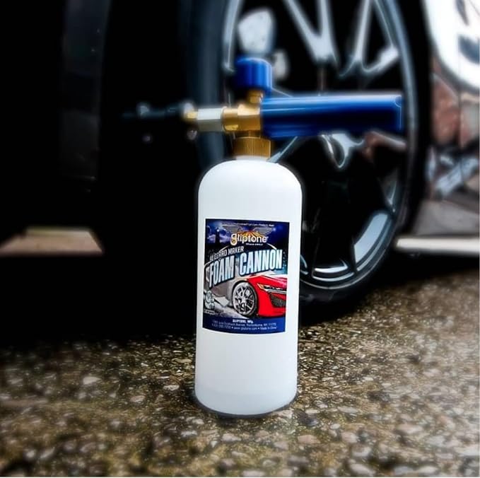 Gliptone Blizzard Maker Foam Cannon, Professional Quality Foam Sprayer for Pressure Washers, Adjustable Spray Pattern & Dilution, 32oz Bottle, Max 2000 PSI for Thick Clinging Foam