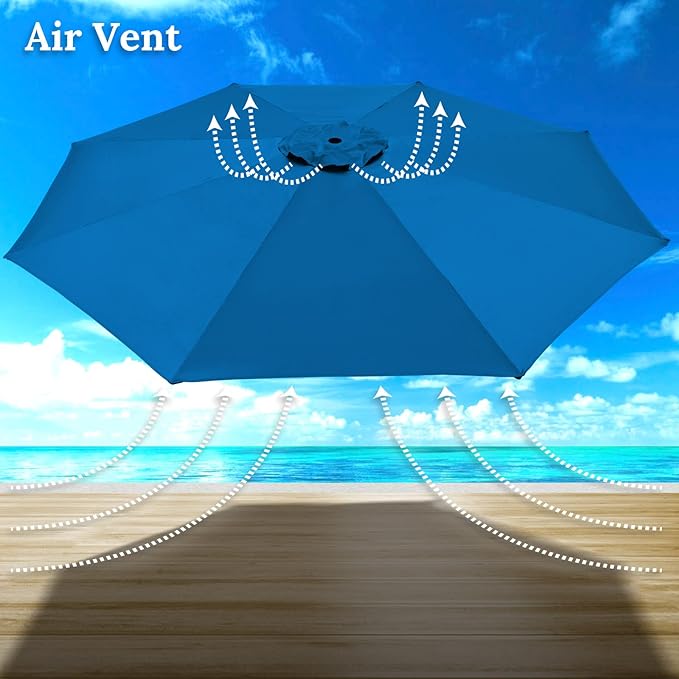 YardGrow 13ft 8 Ribs Umbrella Canopy Replacement for Patio Umbrella, Canopy ONLY, Frame NOT Included