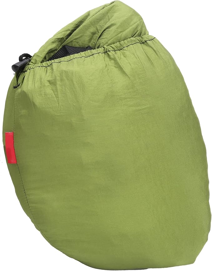 Single Person Hammock with Mosquito Net, Super Light, Removable, Quick Opening, Fruit Green and Dark Green - Tear Resistant Fabric, Portable Storage, Outdoor Relaxation (OD Green)