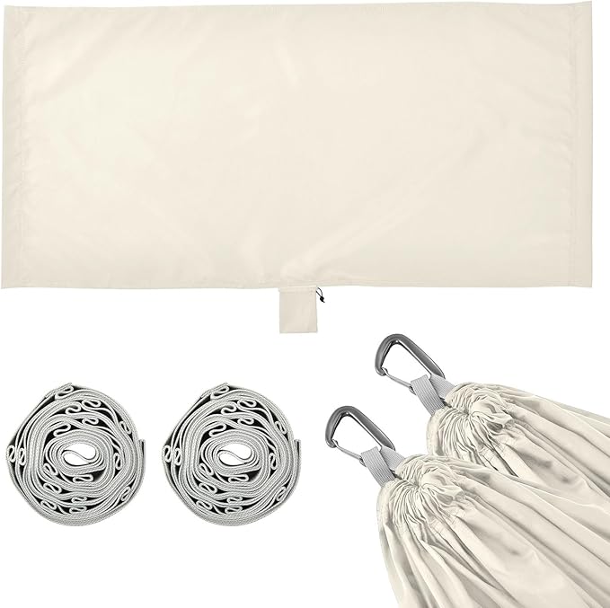 Old Lace Solid Color Pure Plain 330lb Capacity Outdoor Hammock with Hanging Rope Rope Hammock for Camping Travel Accessories Base de hamaca para adultos