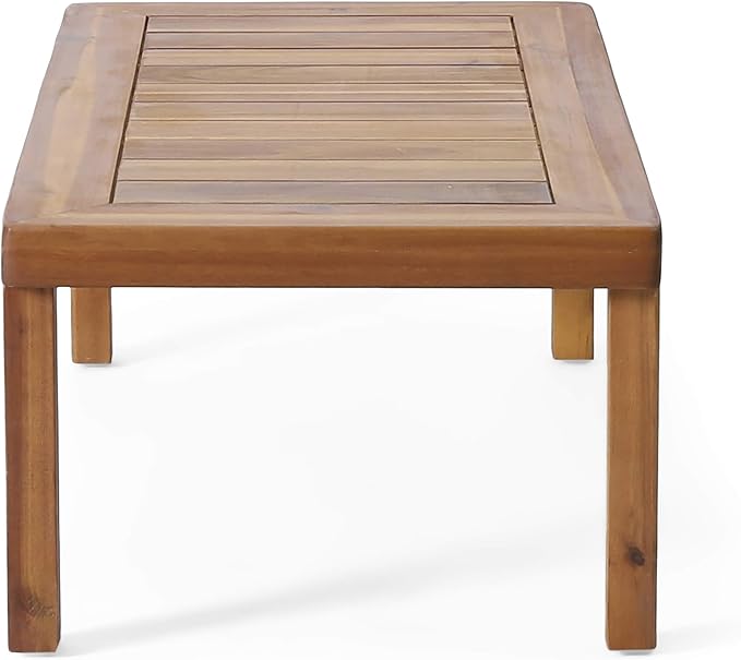 Christopher Knight Home Louver Chat Set, Teak + Cream