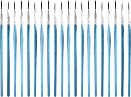 M METERXITY 20-Pack Pollinator Brush, 0.7inch/1.8cm Wooden Vegetable Pollinator Pen Manual Pollination Tool for Gardening/Greenhouse/Hydroponic Plants/Flowers [Blue]