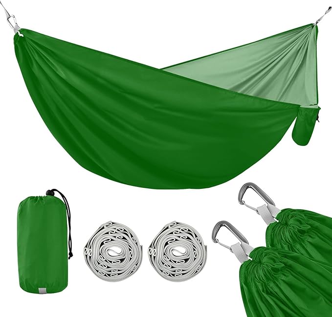 Dark Green Solid Color Pure Plain 330lb Capacity Outdoor Hammock Swing Hammock for Indoor Outdoor Patio hamaca para adultos