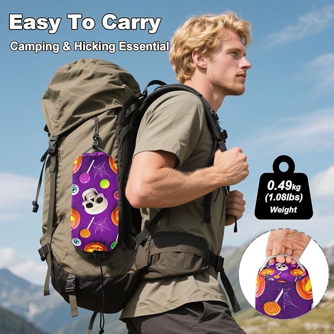 Hammocks for Outside Halloween Elements Camping Hammock Portable Hammocks with Tree Straps and Carry Bag Camping Accessories for Hiking Beach Outdoor