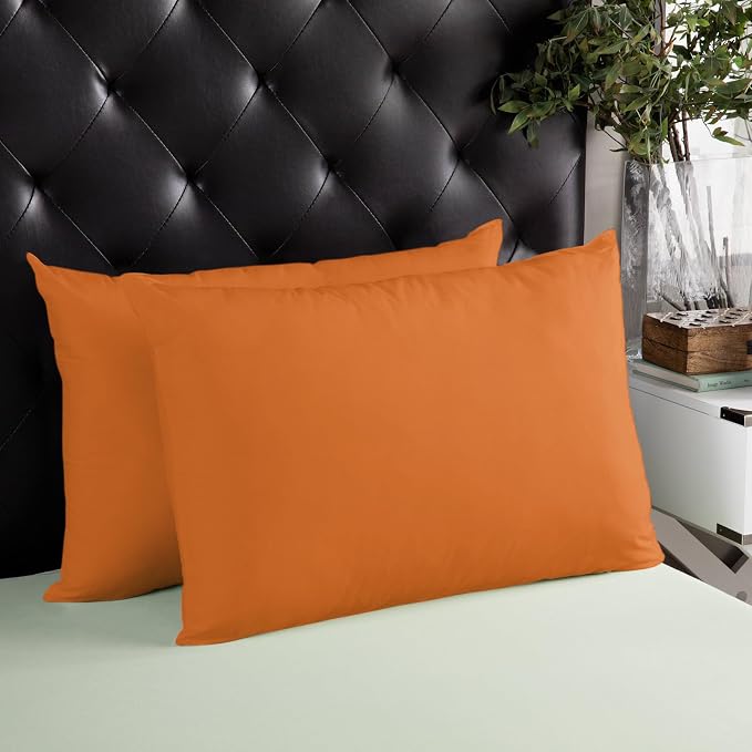 Outdoor Waterproof Throw Pillows Solid Art Minimalist Pure Orange Patio Pillows,Decorative Pillow Covers with Insert,Pillow Cushion Case for Garden Couch Sofa Plain Single Bright Color