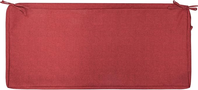FUNHOME Outdoor Cushion Covers,42" x 18" x 3", No Insert! Patio Cushion Covers,Water Resistant Patio Bench Loveseat Cushion Covers 1 Pack, Sangria Red(Covers ONLY)