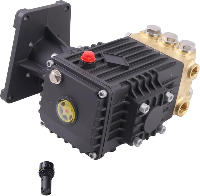 Pressure Washer Direct Drive Triplex Plunger Pump EZ4040G EZ4040 RRV4G40 Forged Brass Head 3400 RPM 4000 PSI 4.0 GPM 1" Hollow
