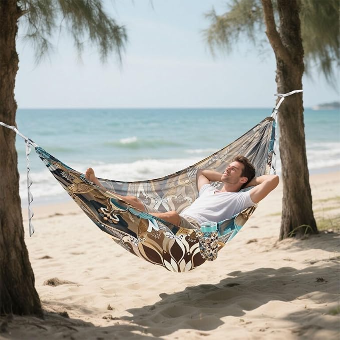 Bohemian Floral 330lb Capacity Camping Hammocks Backyard Hammock for Outside Beach Patio Garden hamaca para adultos