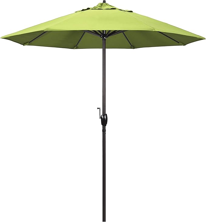 California Umbrella 7.5' Round Sunbrella Aluminum Outdoor Deck, Pool or Patio Umbrella, Crank Lift