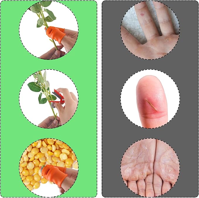 20 Pcs Thumb Knife for Gardeners,Multifunctional Gardening Thumb Knife Tool Set,Portable Garden Finger Cutter for Plant Vegetable Fruit Picking,Trimming,Harvesting
