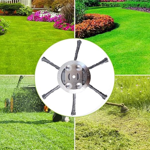 Professional Weed Brush for Brush Cutter |Weed Brush for Brush Cutter Lawn Trimmer, Steel Wire Round Brush Garden Accessories, Steel Wire Grass Trimmer Head