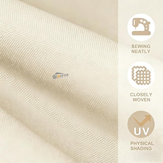 10ft Patio Umbrella Replacement Canopy 8 Ribs, Waterproof & Fade Resistant Market Umbrella Cover, Thickened Polyester Fabric for Backyard, Garden and Pool (Canopy Only) (Beige)