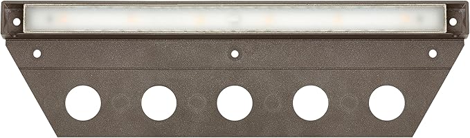 Hinkley Landscape Nuvi 15448BZ Large LED Hardscape Deck Sconce Light, Vinyl Alloy with Composite Cover, Low-Profile Housing, Mounting Bracket Included, Dimmable, Wet Rated, Bronze Finish