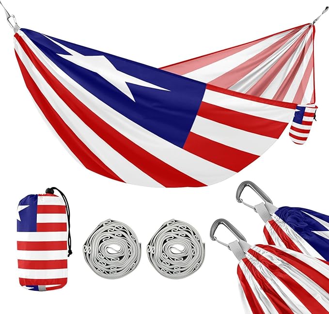 National Flag of Liberia Hammocks with Portabl Carry Bag Backyard Hammock for Indoor Outdoor Patio