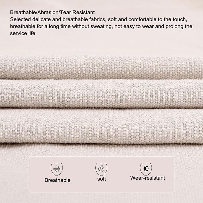 Outdoor Hammock with Spreader Bars, Portable Canvas Camping Hammock with Ropes, Adjustable Light Hammock with Carrying Bag, for Garden Patio Travel (Color : White, Size : 190x150cm)