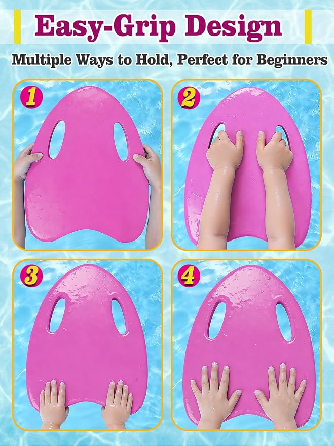 Swimming Kickboard for Kids - Swimming Training Aid Kickboard with Handrail Hole, Practising Swimming Kickboard for Beginners, Safety Swim Board Auxiliary for Children Summer Pool Party