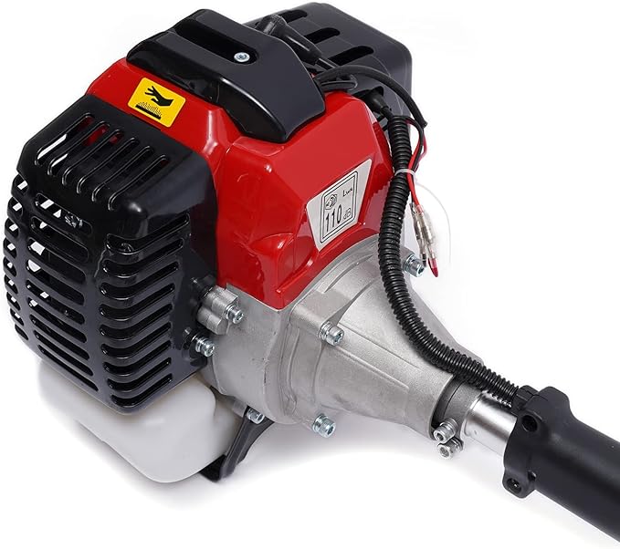 1.7kw 52cc 2-Stroke Straight Shaft Gas Powered String Trimmer, Gas Brush Cutter and Dual Line Trimmer, Grass Trimmer- Lightweight Weed Wacker for Lawn Care