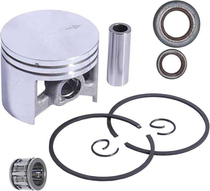 50MM Piston Kt for Stihl 044 MS440 W/Rings 12MM Wrist Pin Chainsaw 1128 030 2015, Piston Kit, Piston Needle Bearing, Oil Seal