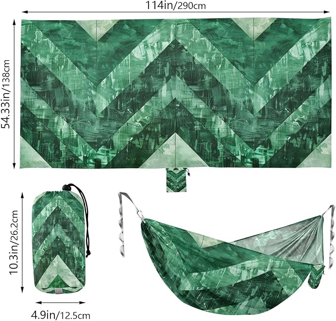 Green 330lb Capacity Outdoor Hammocks with Hanging Ropree Hammock for Patio Backyard Lounge Base Base de hamaca para adultos